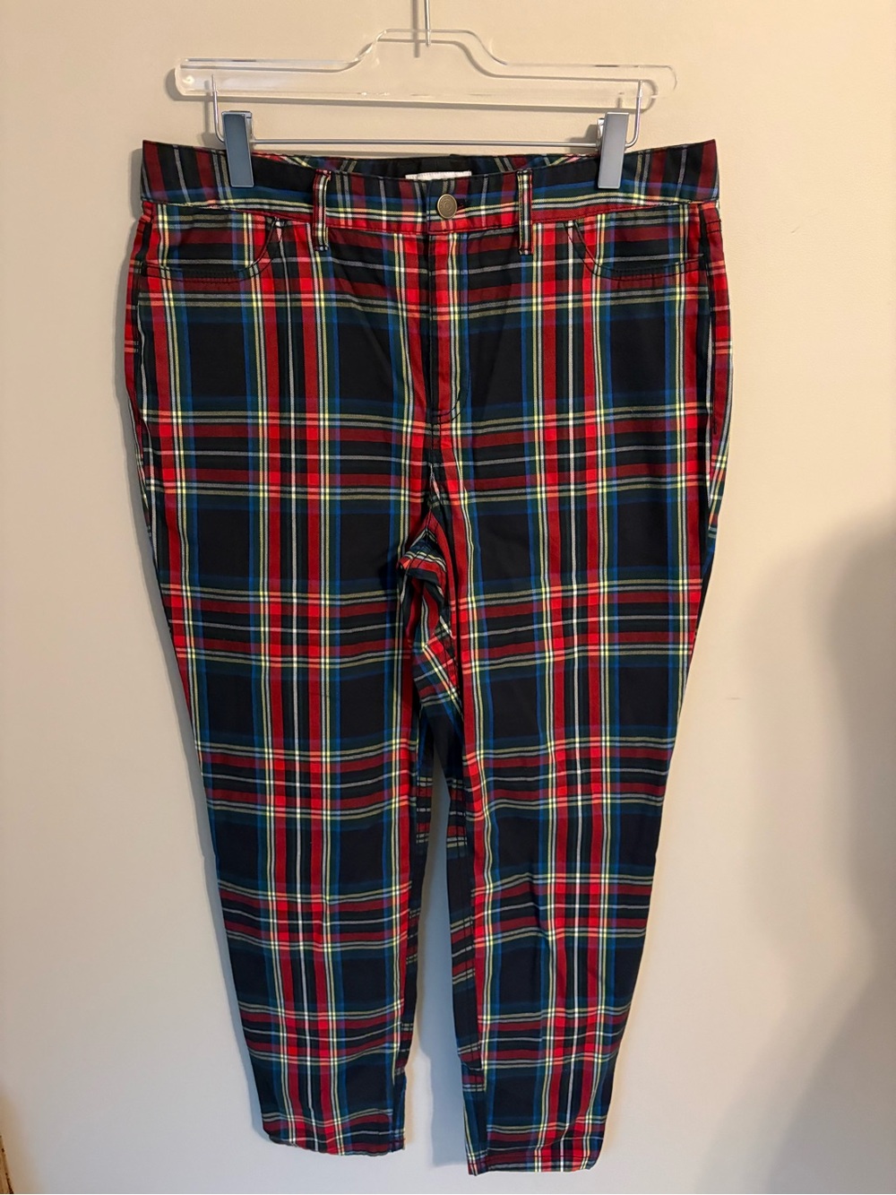Vineyard Vines Red and Navy Plaid Jeans | Women’s Sz 12